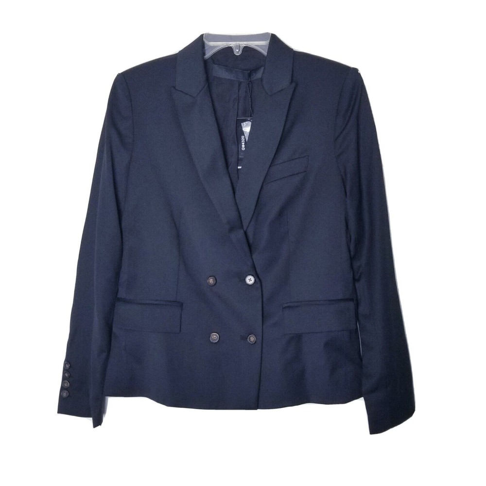 L.A.M.B. Gwen Stefani Black Double Breasted Blazer Jacket Women Size 6 NWT